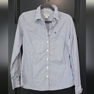 Ariat Women's Blue & White Pinstripe Button-Down Shirt
